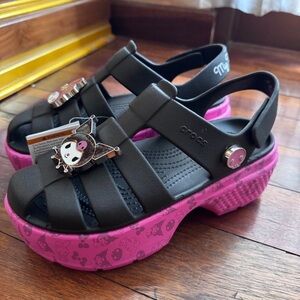 Hello Kitty x Kuromi x My Melody Platform Crocs Sandals| 2Y Women 4 and 10